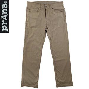 prAna Brion Pants Slim Fit Stretch Hiking UPF 50+ Men's "32x32" Actual 34x30